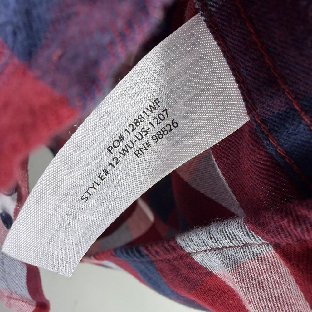 Us Polo Asso Shirt Boys Size 18 Red Blue Plaid Flannel Classic Fit Pocket Preppy - Picture 7 of 11